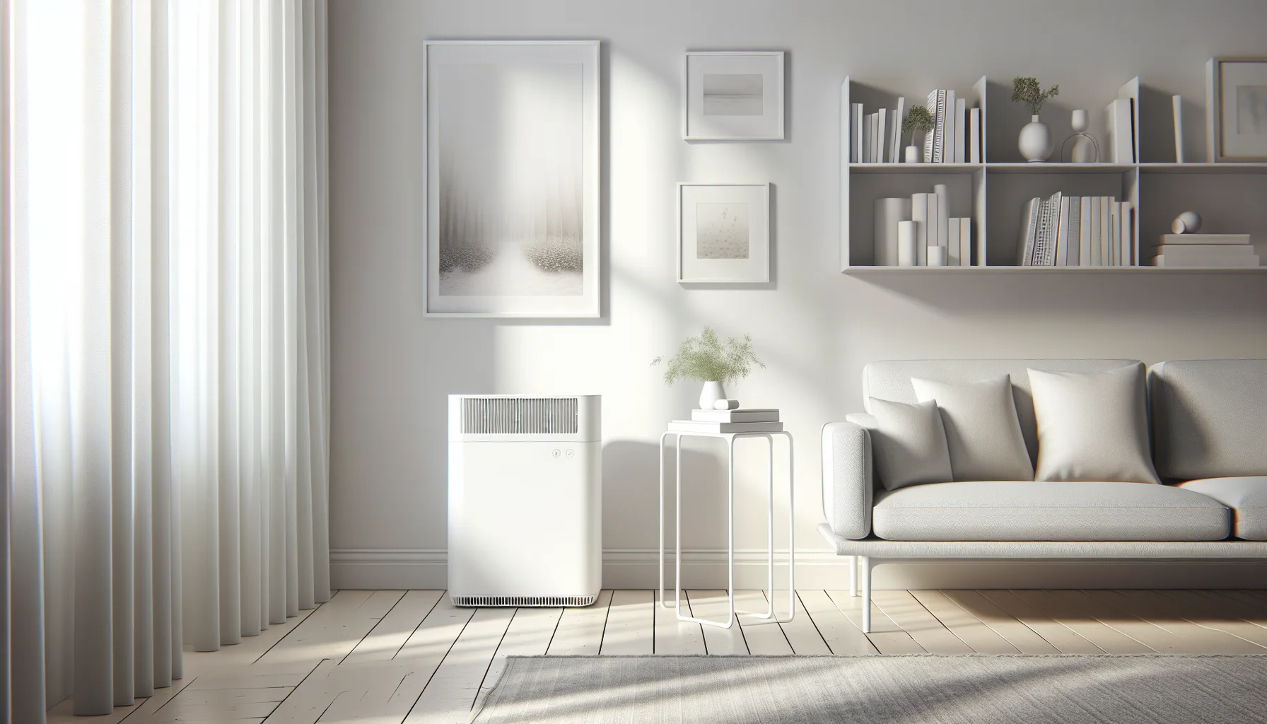 Air purifier showing key features and HEPA filter tested for UK homes