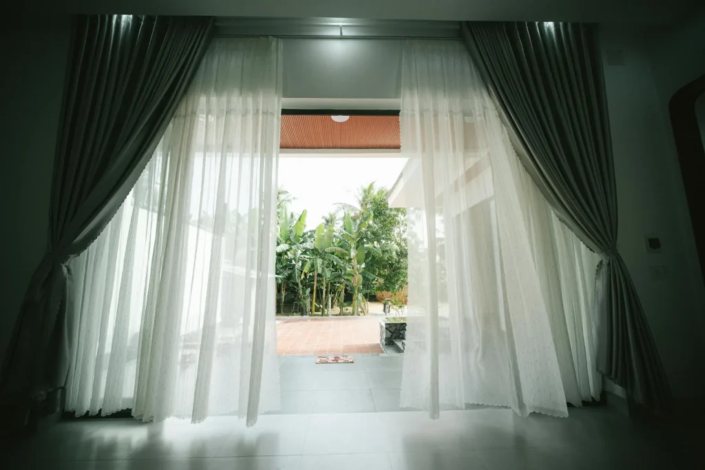 Open window letting fresh air into a bright room