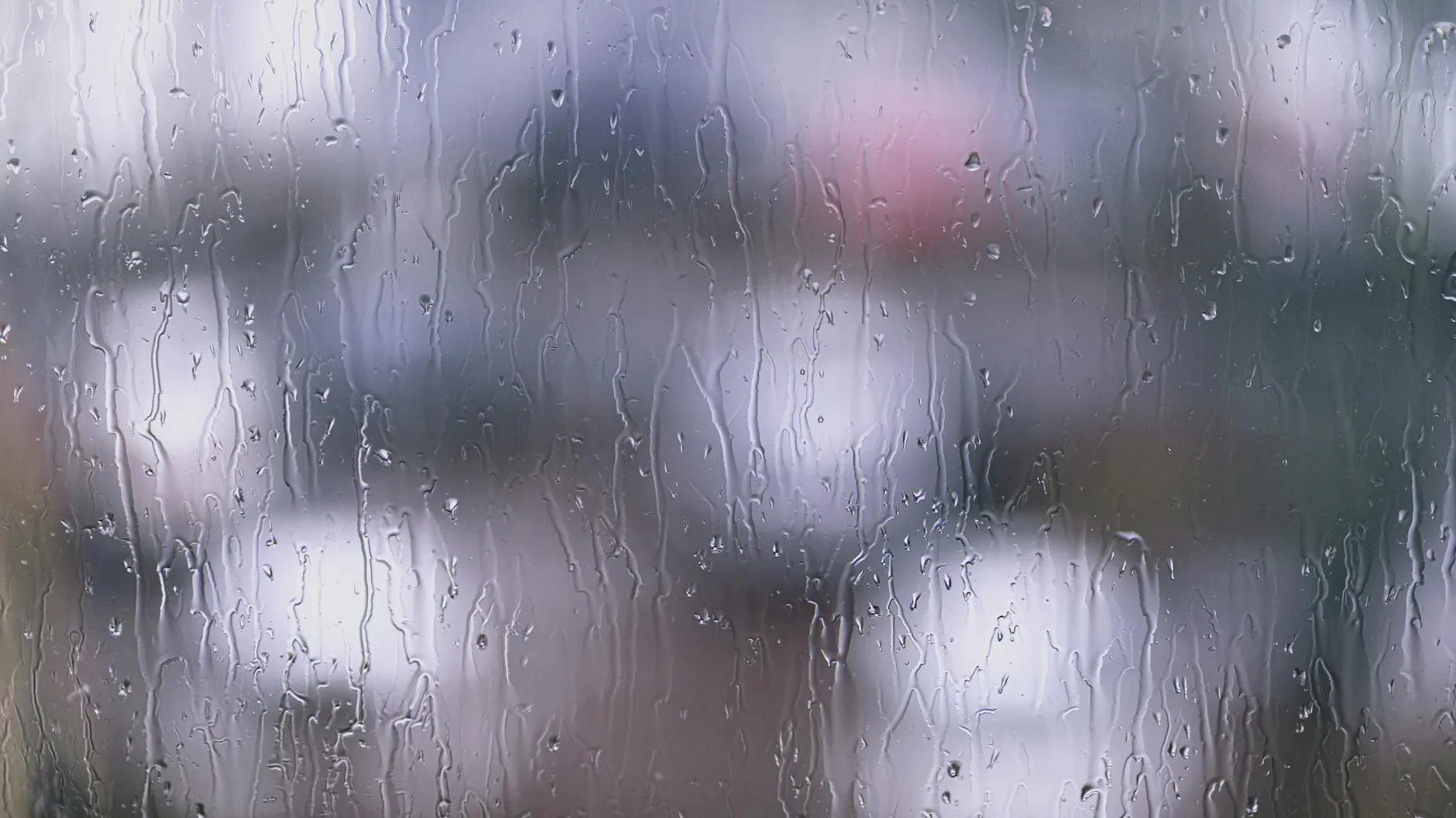 Condensation water droplets on a window pane